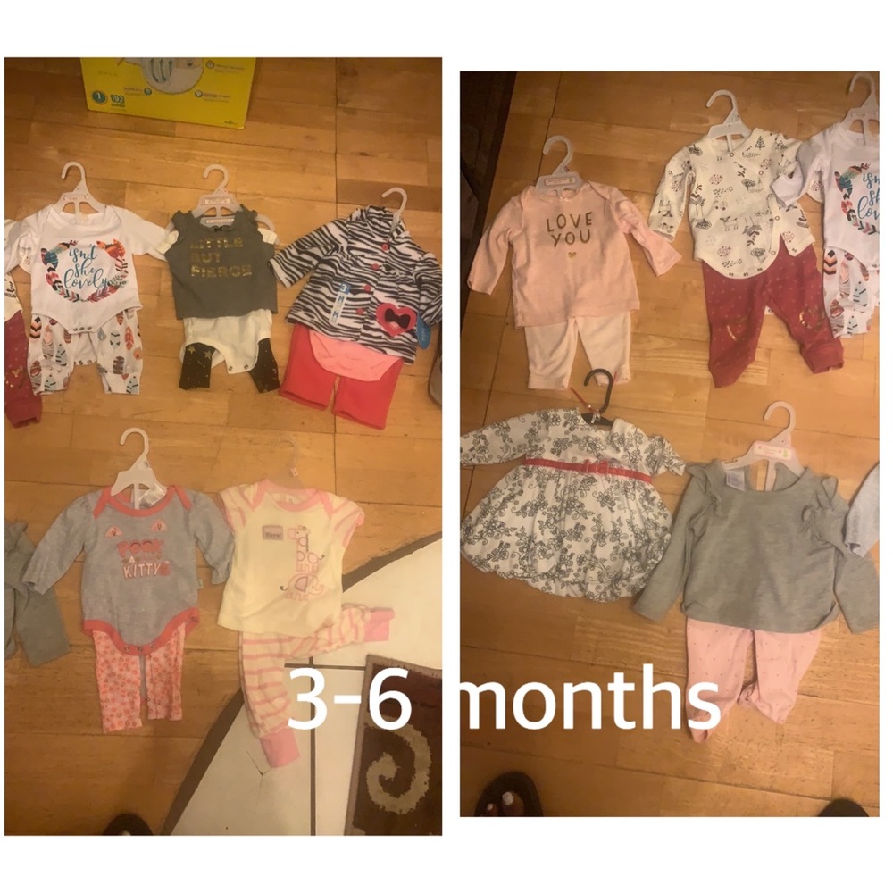 Baby Girl long sleeve outfits 3-6 months